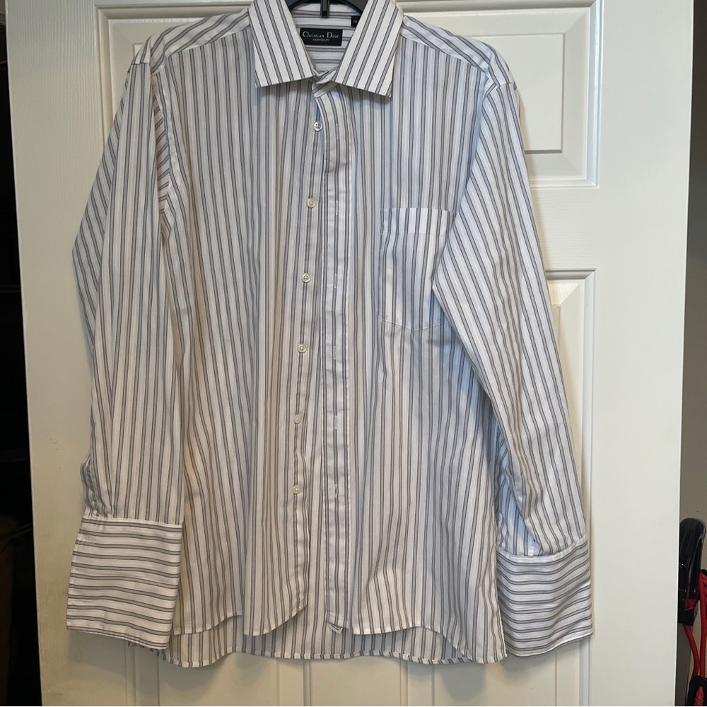 christian dior monsieur vintage long cuffs mens sz 16